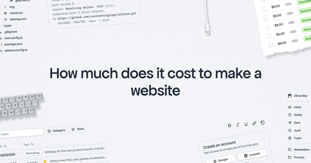 How much does it cost to make a website
